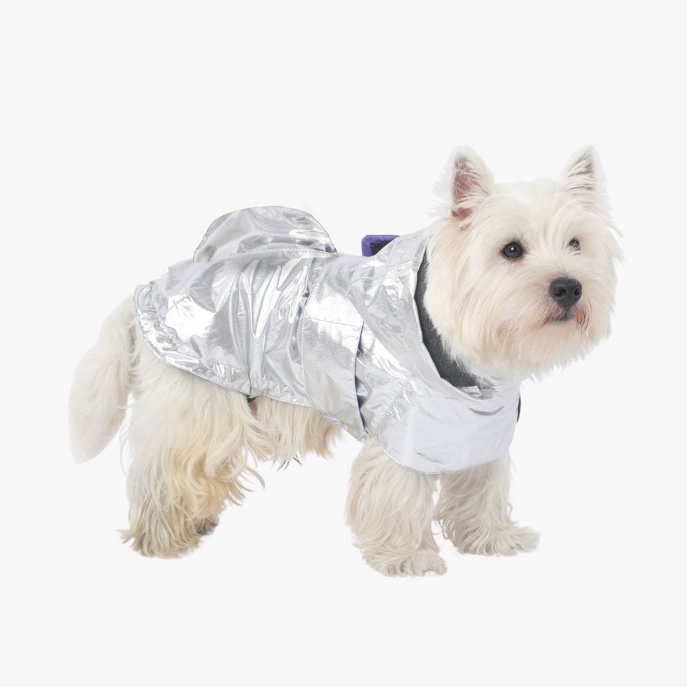 Alita+ Travel Raincoat - Silver Metallic